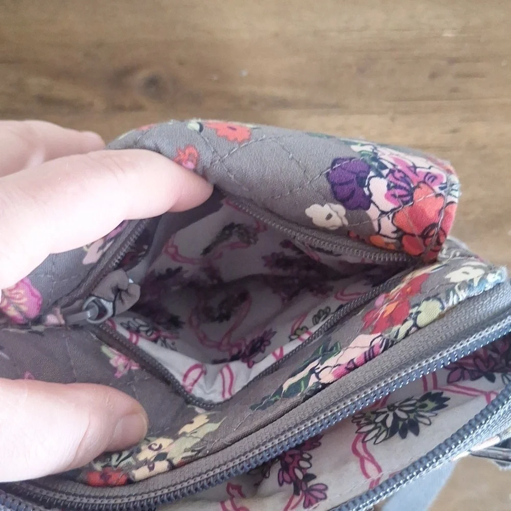 Vera Bradley Blooming Crossbody Bag Plus a Matching Wallet